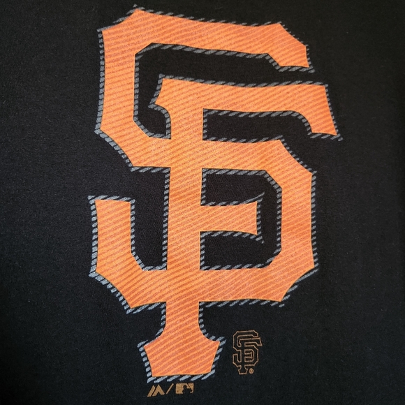 MAJESTIC Triple Peak Black/Orange San Francisco Giants Graphic T-shirt Size XL - Picture 8 of 14